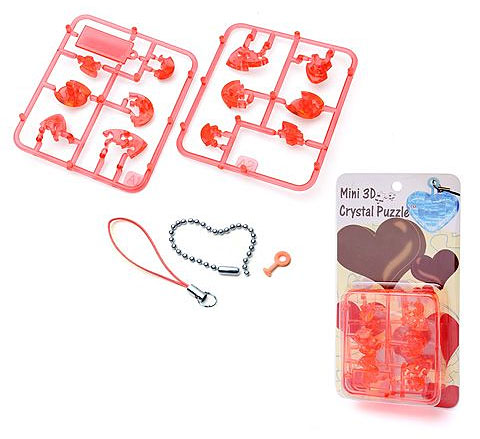 Брелок - Мини головоломка Сердце  3D Crystal Puzzle