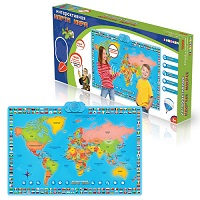 Карта мира интерактивная в коробке