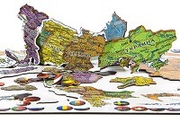 Магнитная карта-пазл Европа