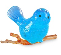 3D головоломка ПТИЧКА голубая
