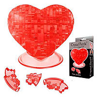 Трехмерная головоломка СЕРДЦЕ красное из серии CRYSTAL PUZZLE 3D Трехмерная головоломка СЕРДЦЕ красное из серии CRYSTAL PUZZLE 3D